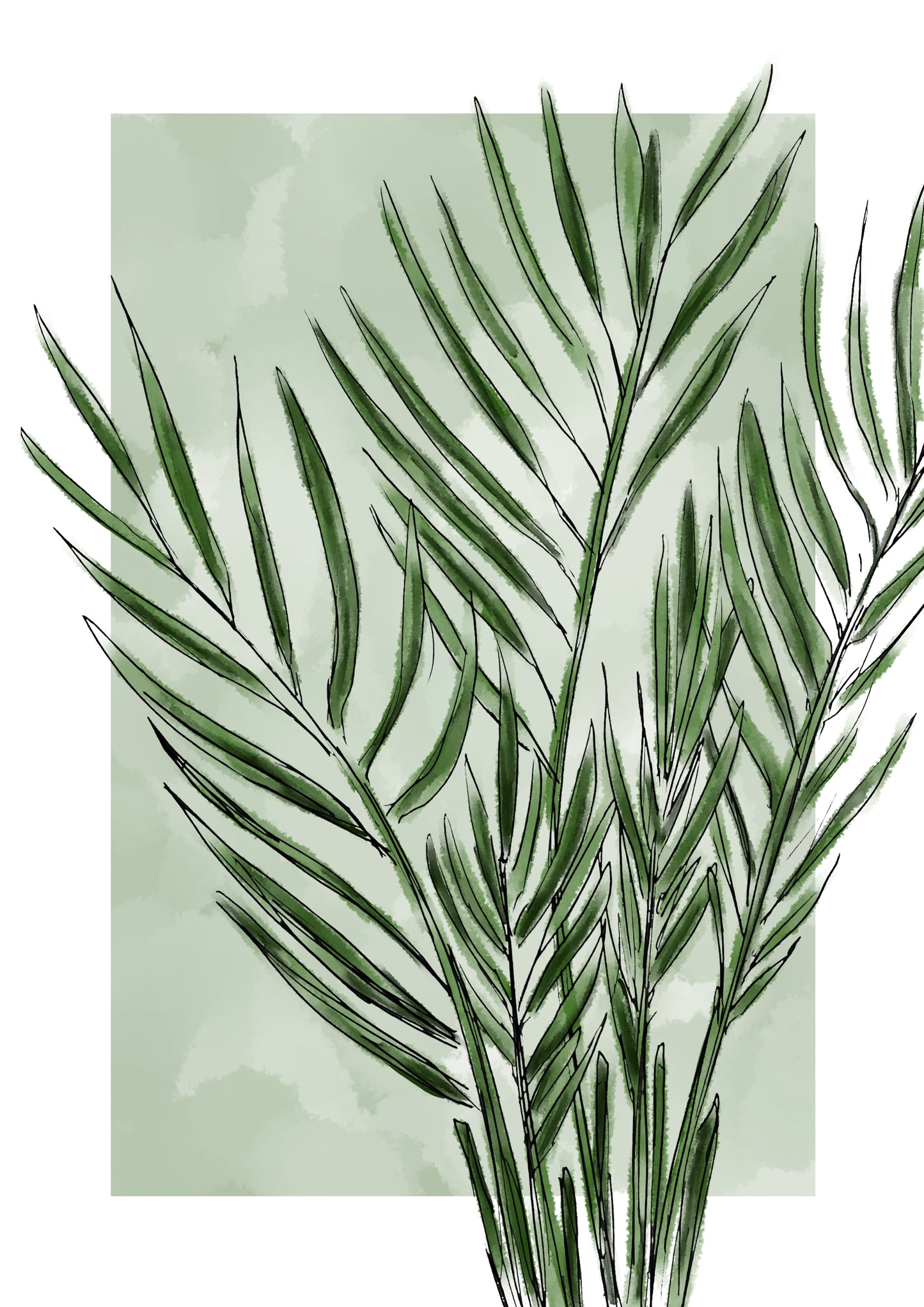 Styled Palm Plant