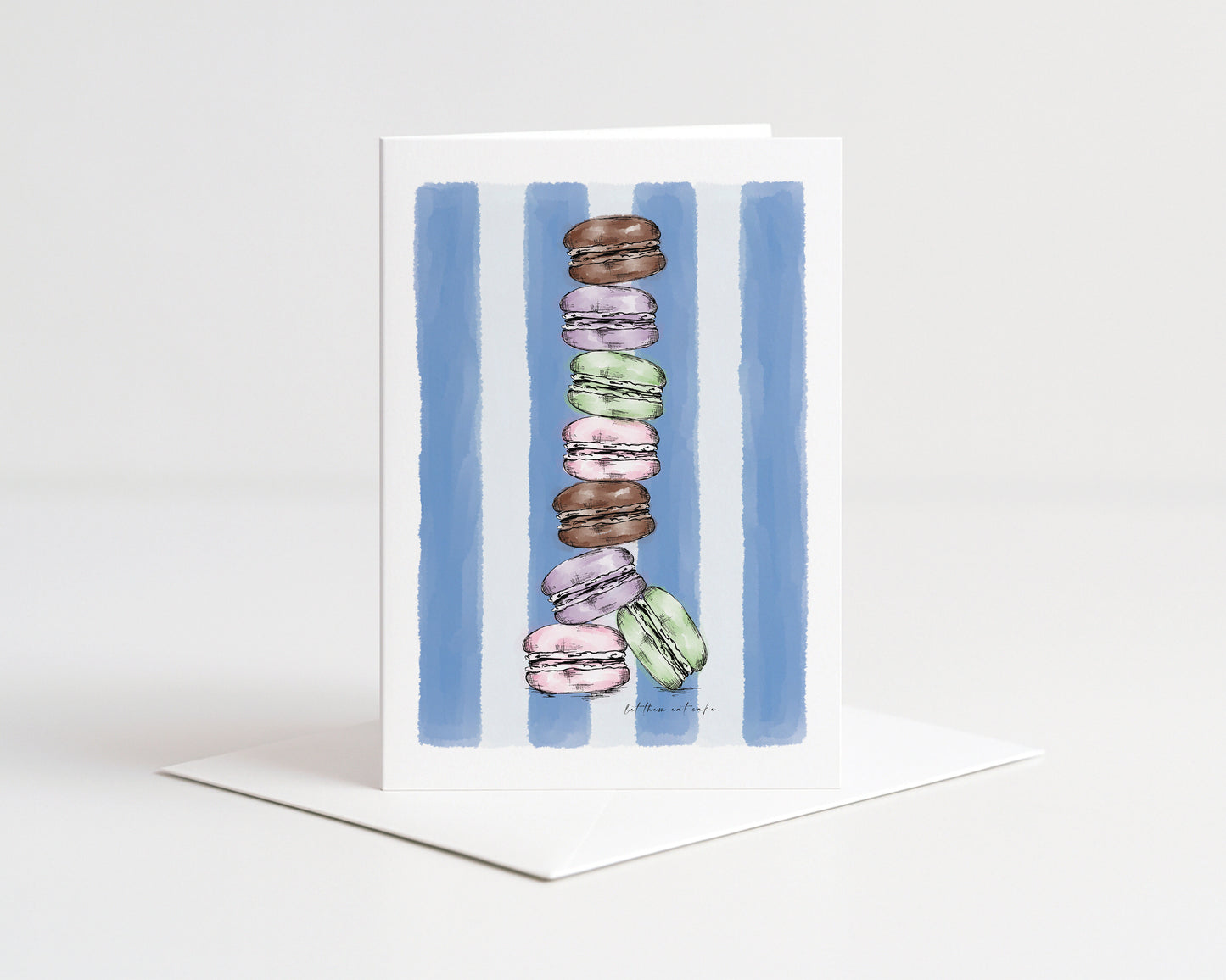 Wibbly Wobbly Macarons Greeting Card