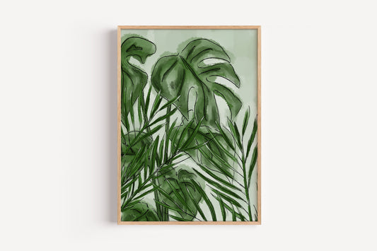 Palm and Cheese Plant