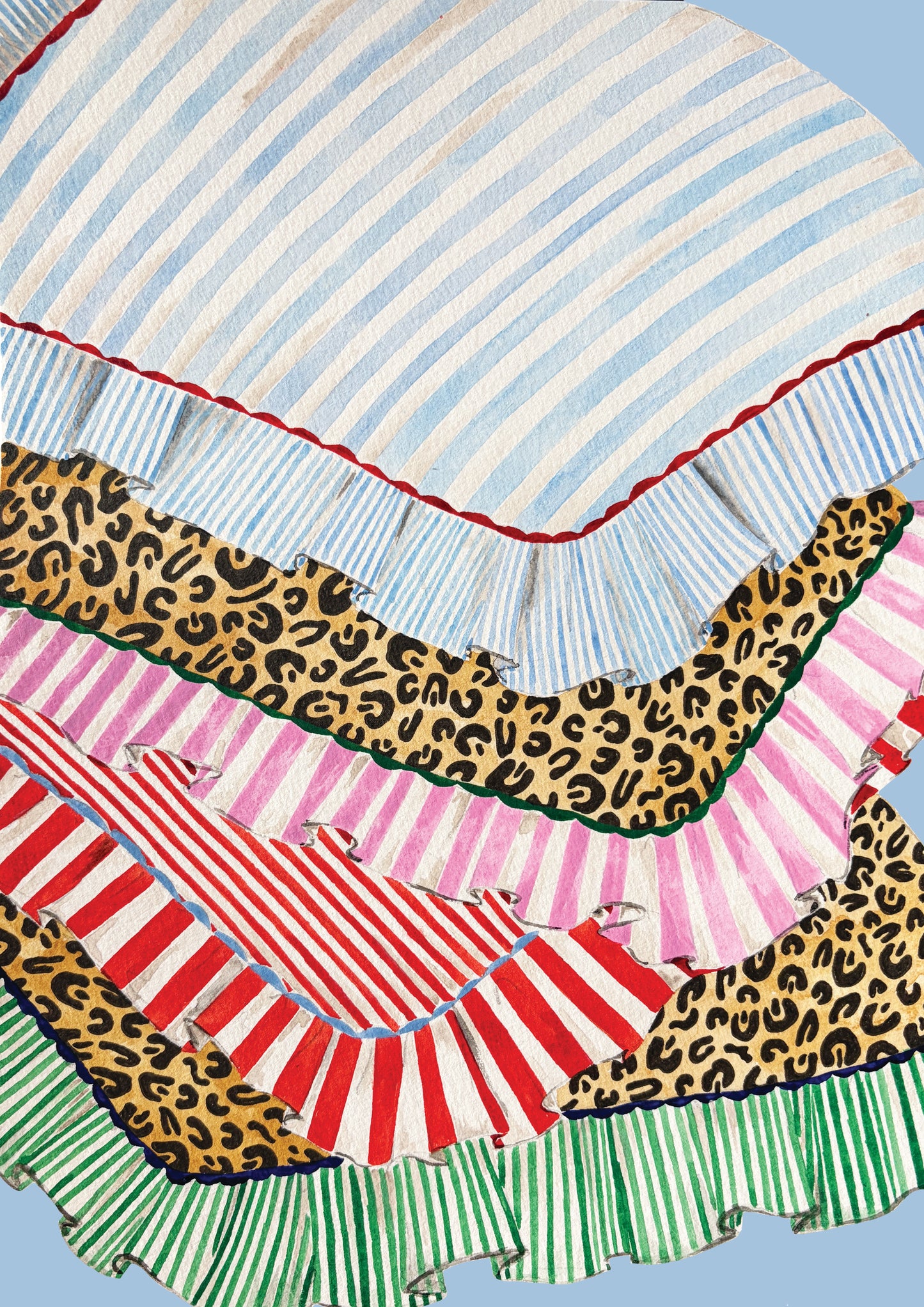 Frilly Pillow Print