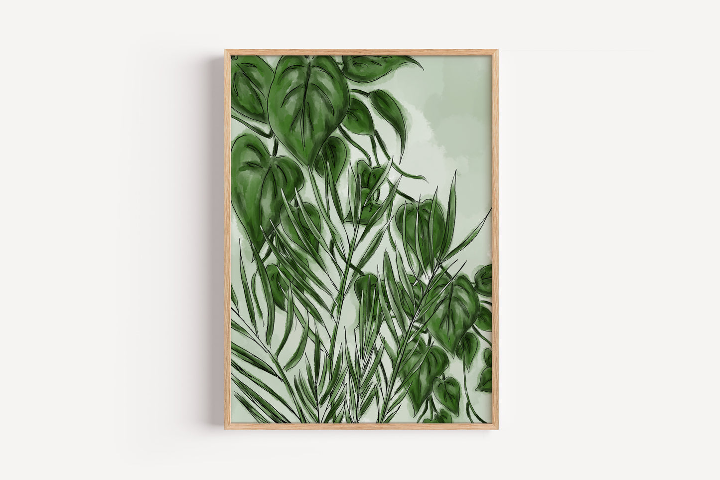Pathos and Palm Plant