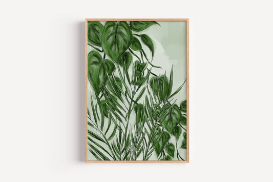 Pathos and Palm Plant