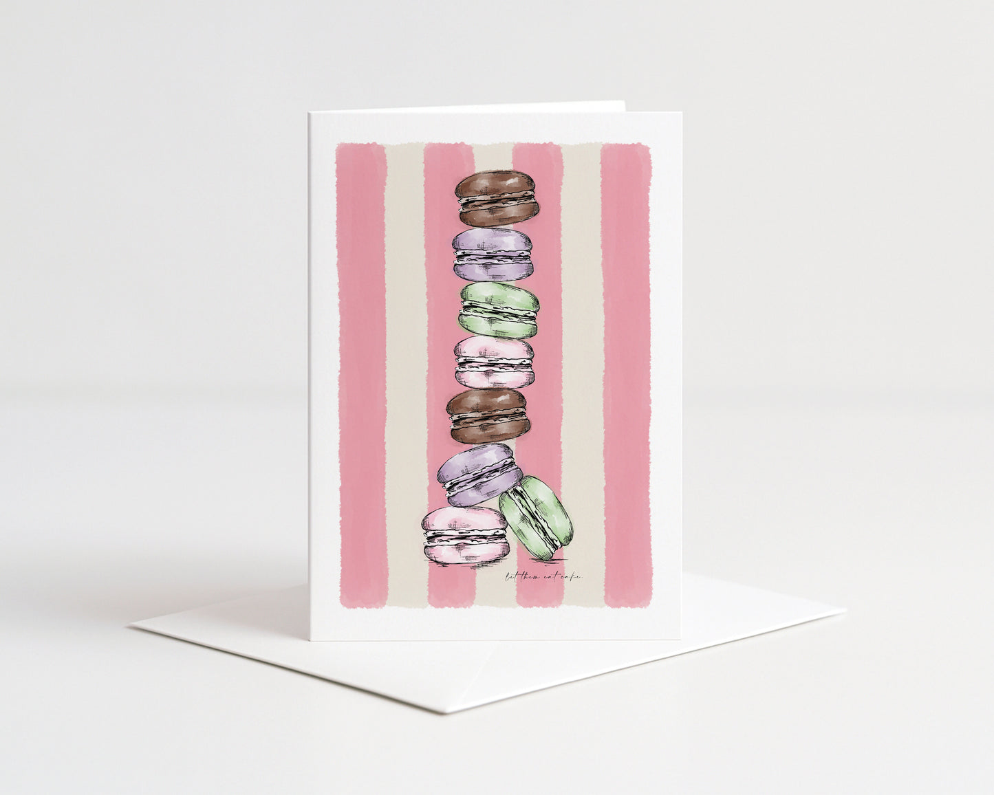 Wibbly Wobbly Macarons Greeting Card
