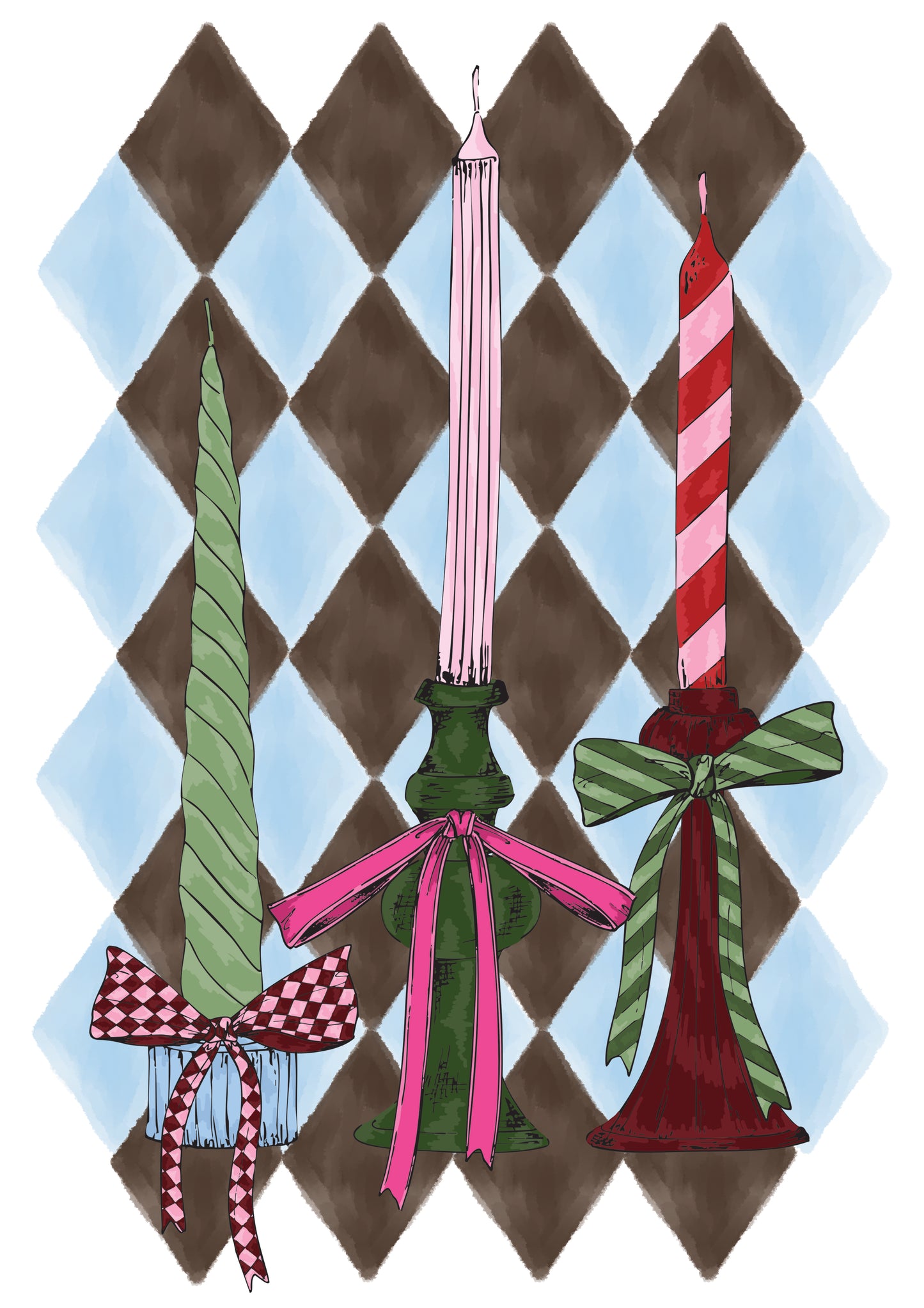 Stripey Candlesticks