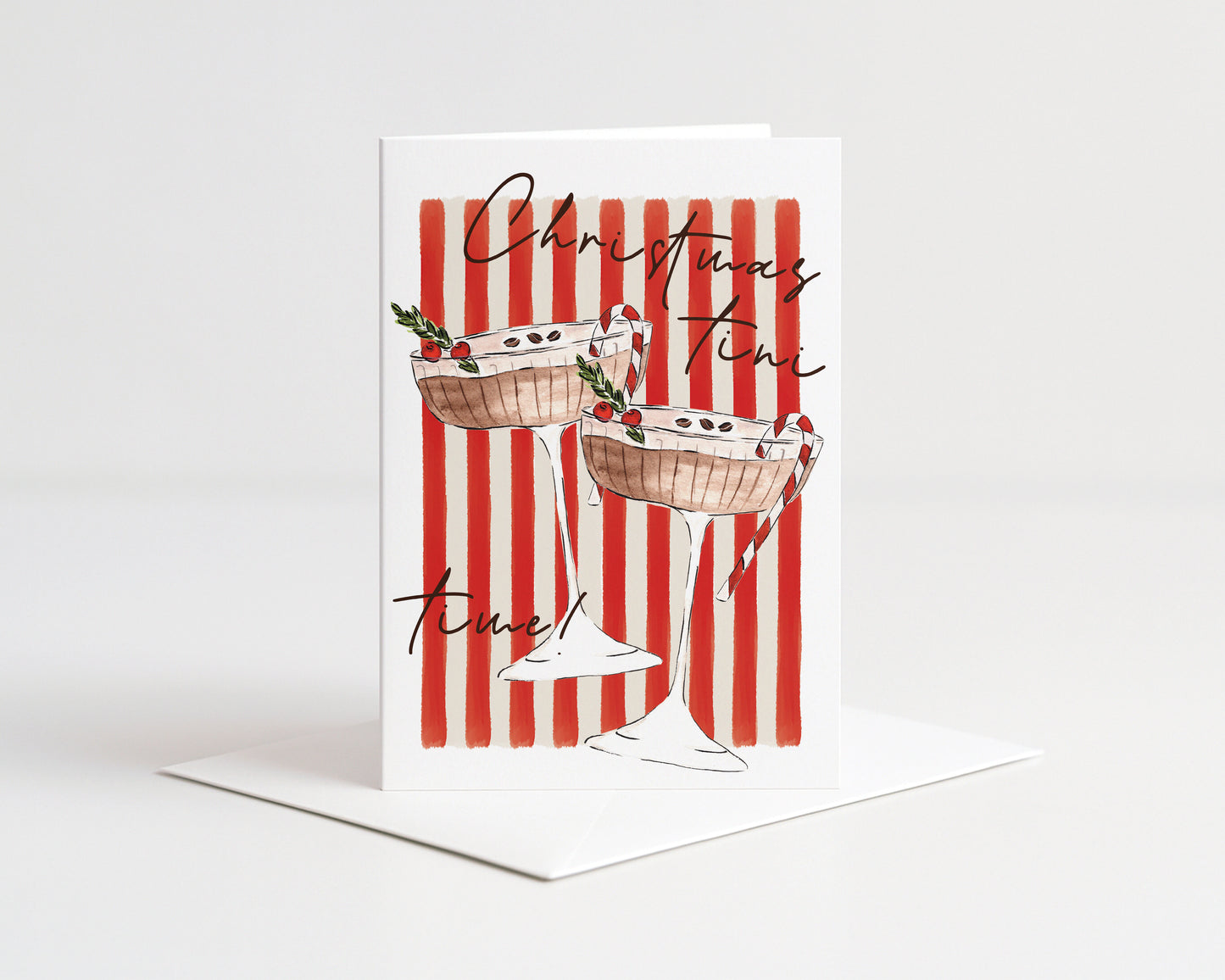 Christmas Tini Time Greeting Card