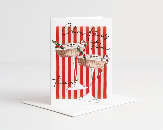 Christmas Tini Time Greeting Card