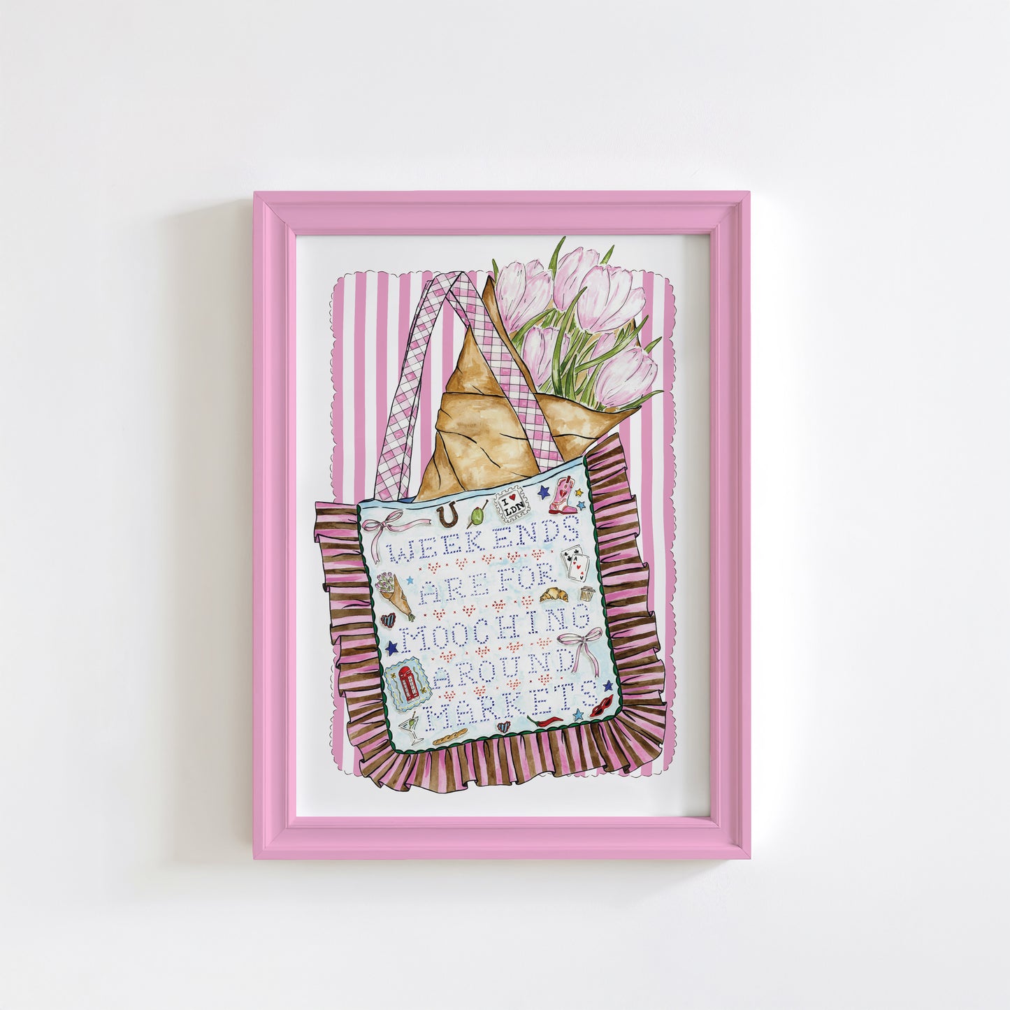 Market Girl Bag Print