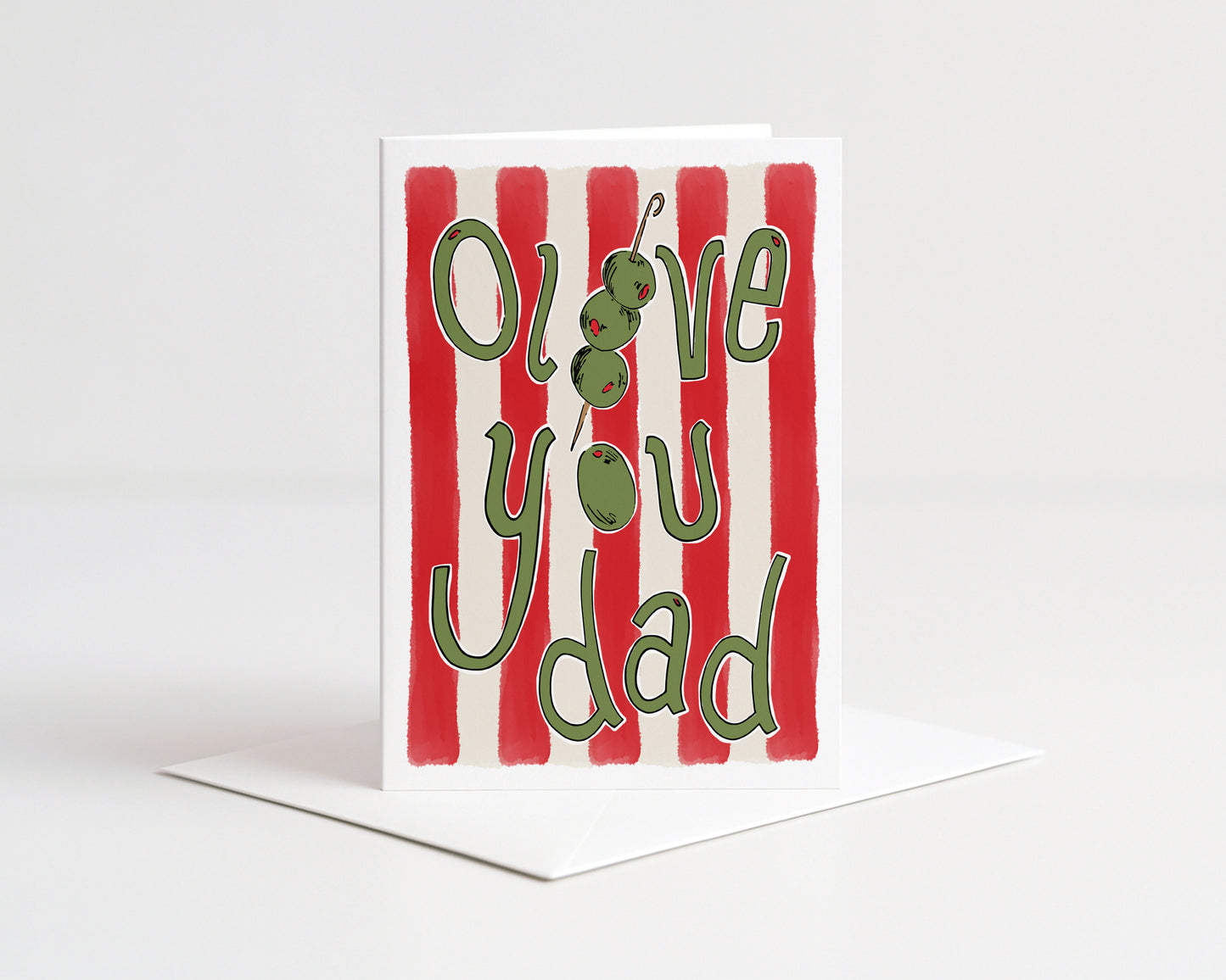 Olive You Dad Greeting Card