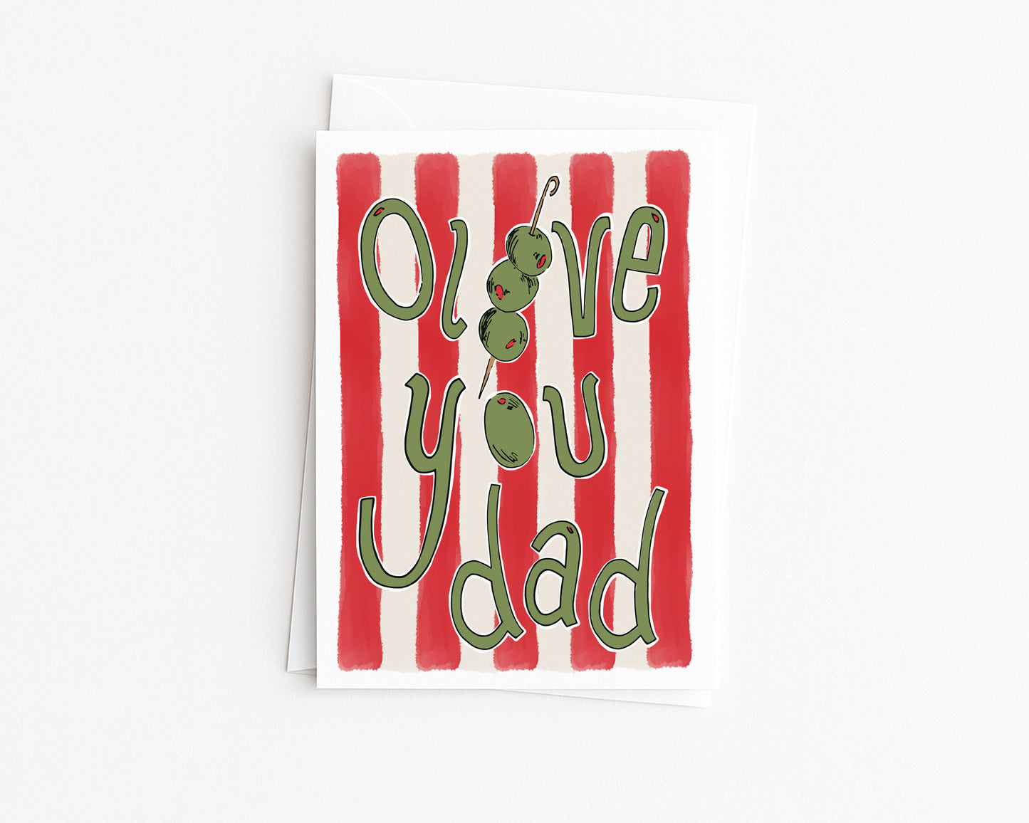 Olive You Dad Greeting Card