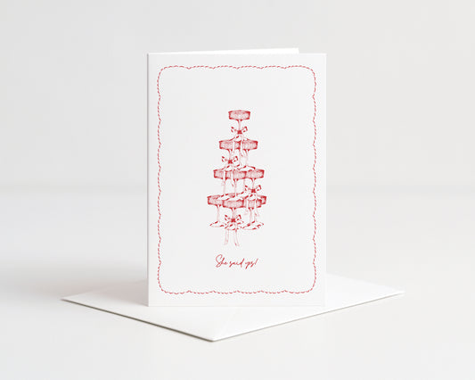 She Said Yes! Greeting Card