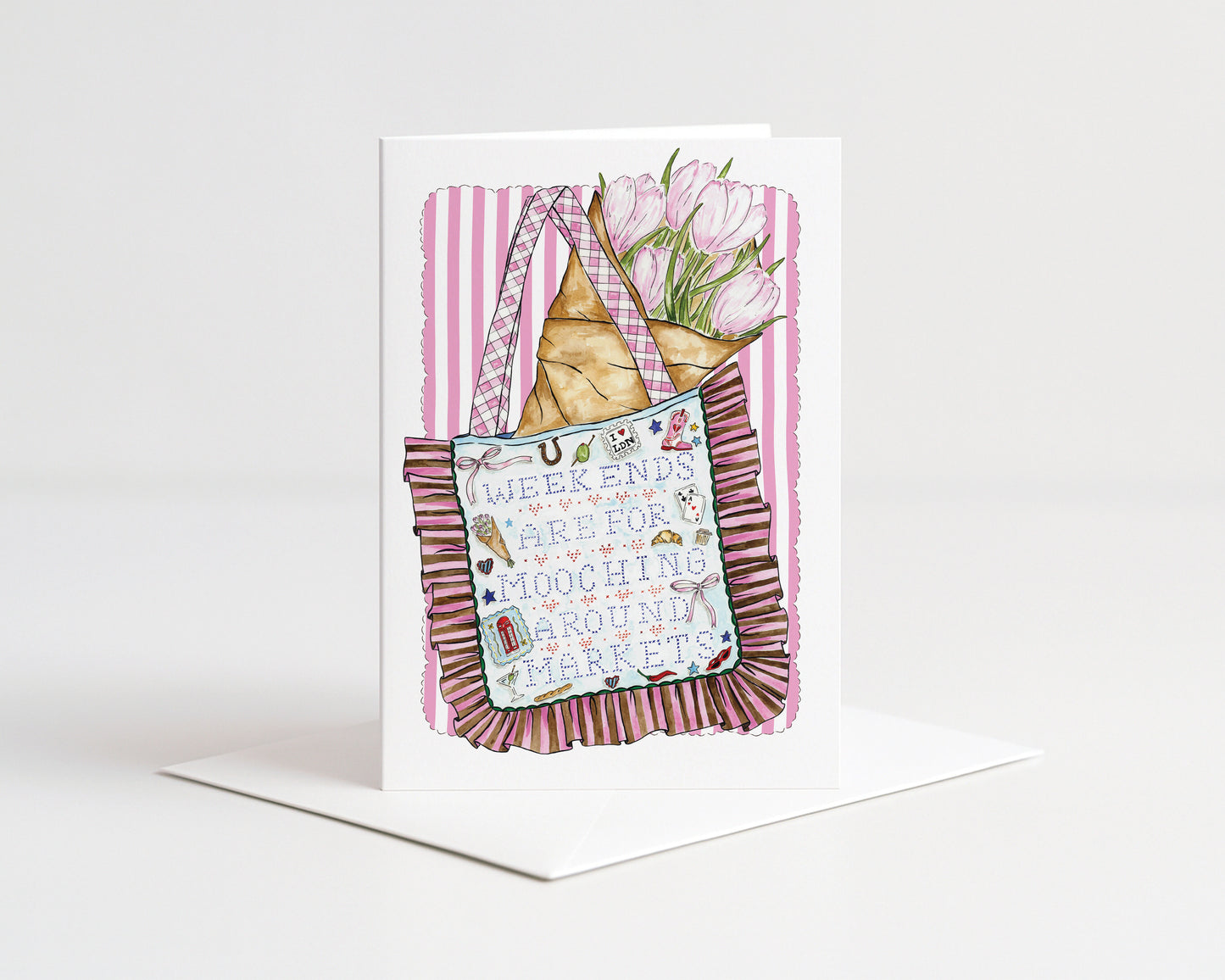 Market Girl Greeting Card
