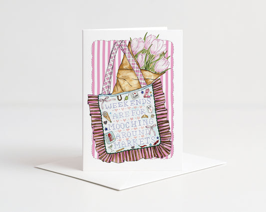 Market Girl Greeting Card